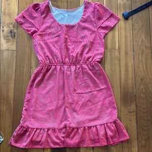 Women’s confetti dot dress- pink and green